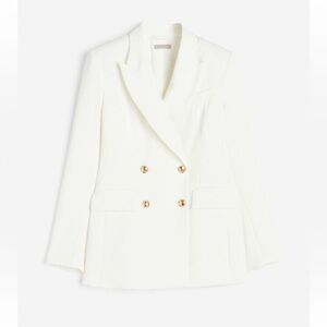 H&M cream Double-Breasted Blazer